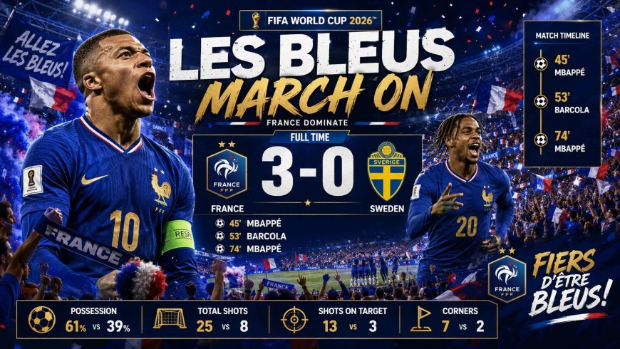 Mbappé breekt WK record en leidt Frankrijk naar achtste finales