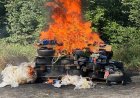 Ruim 1.860 kilo drugs verbrand na onderschepping op Surinamerivier
