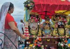 Honderden gelovigen trekken door Paramaribo tijdens elfde Kar-festival