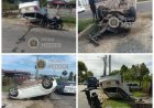 Automobiliste (26) slaat met haar auto over de kop na controle over besturing te hebben verlo