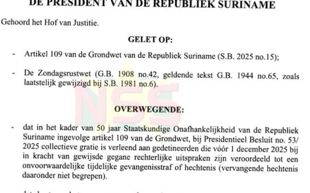 President verleent collectieve gratie; moord- en zedendelicten uitgesloten