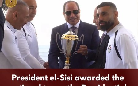 President El Sisi eert nationale ploeg na historisch WK
