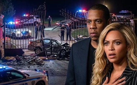 Auto crasht tegen poort van woning Jay Z en Beyoncé