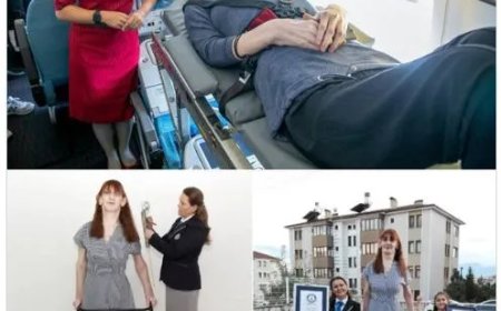 Langste vrouw ter wereld maakt eerste vliegreis dankzij speciale aanpassing