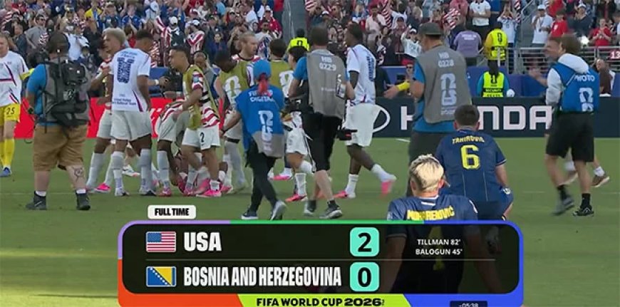 Derde helft WK 2026: VS met tien man naar achtste finales na zege op Bosnië en Herzegovina