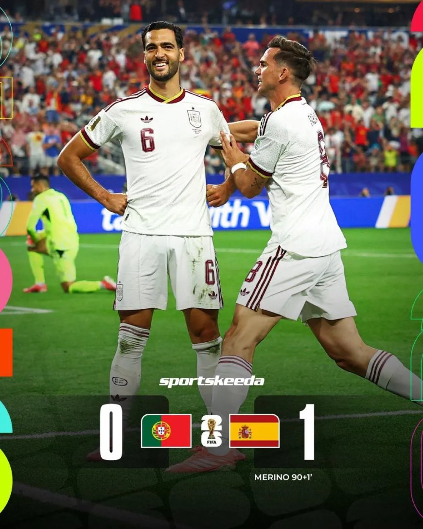 Merino schiet Spanje langs Portugal naar WK kwartfinales