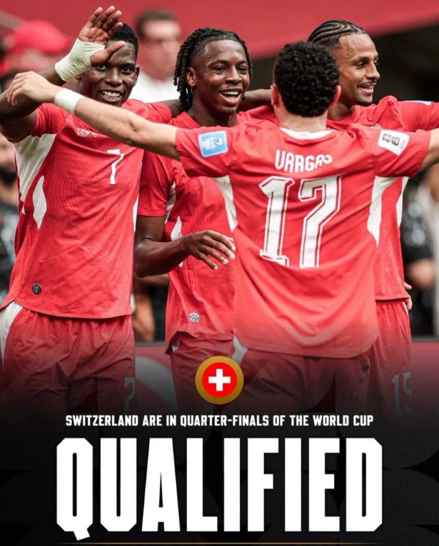 Penalty’s leiden Zwitserland via Colombia voor het eerst na 72 jaar naar WK kwartfinale