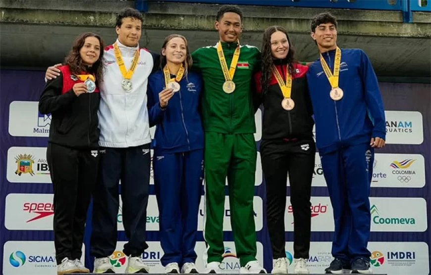 Ismaël Holtuin bezorgt Suriname goud en brons op PanAm Aquatics Championships