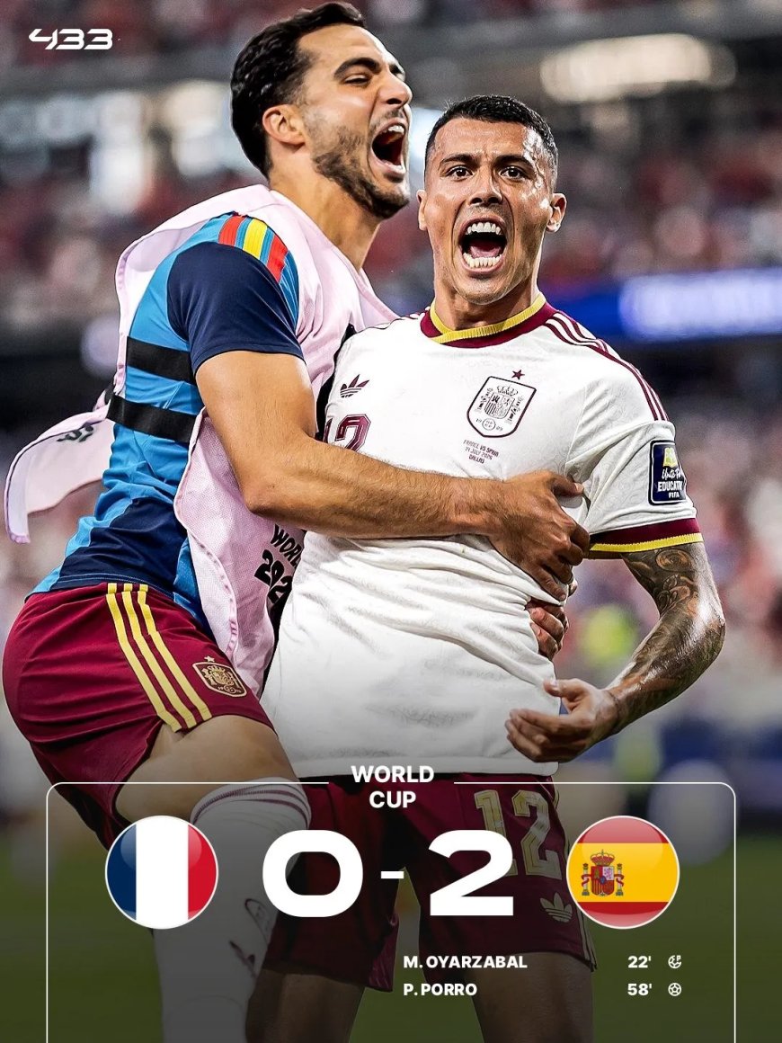 Spanje naar WK-finale na 2-0 zege op Frankrijk