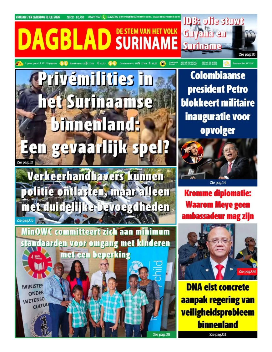 Dagblad Suriname, vrijdag 17 juli 2026