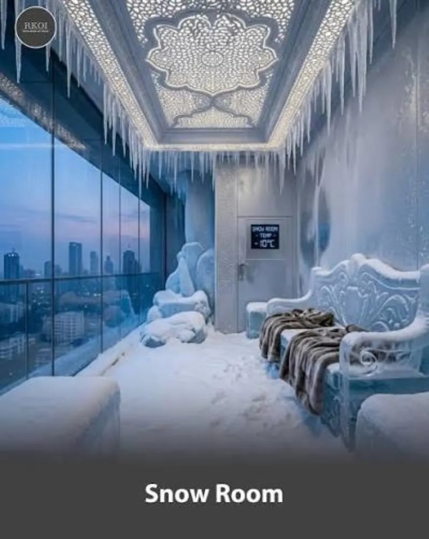Opmerkelijk – Geen airco, maar decadente sneeuwkamers met kunstsneeuw in eigen huis