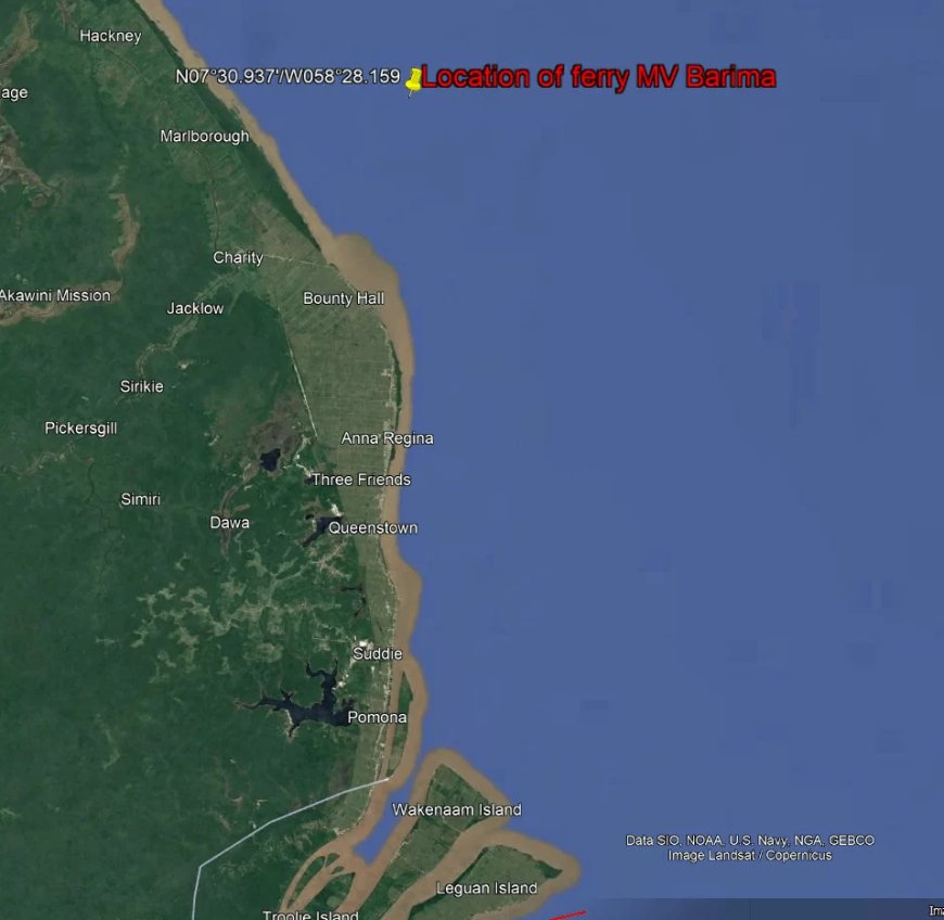 Guyana: Meer dan 50 mensen gered na noodoproep passagiersschip MV Barima