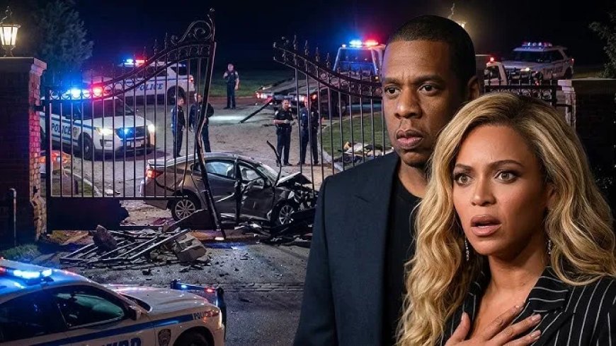 Auto crasht tegen poort van woning Jay Z en Beyoncé