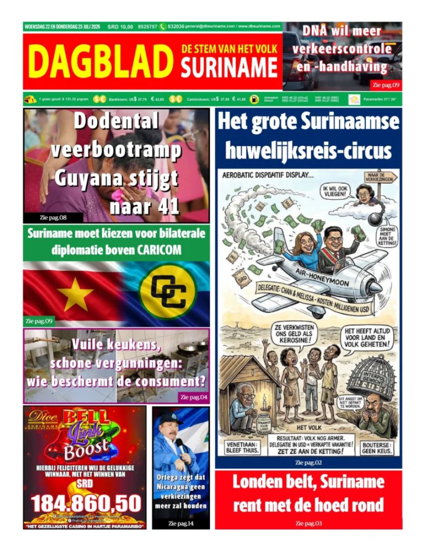 Dagblad Suriname, woensdag 22 juli 2026