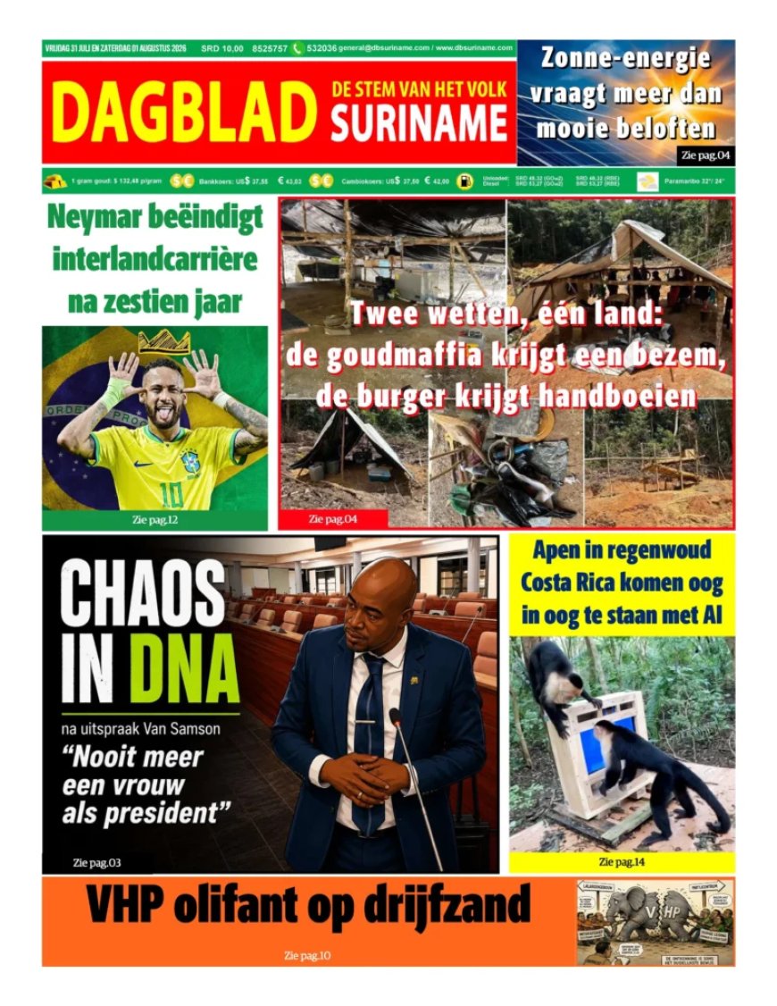Dagblad Suriname, vrijdag 31 juli 2026