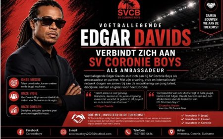 Edgar Davids ambassadeur voor SV Coronie Boys