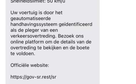 KPS waarschuwt voor valse sms over verkeersboetes