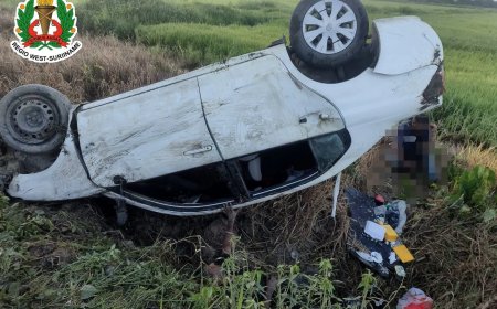 Auto slaat over de kop te Middenstandspolder: 2 inzittenden gewond afgevoerd