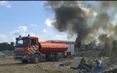 Grote brand op vuilstort Ornamibo, omwonenden gewaarschuwd