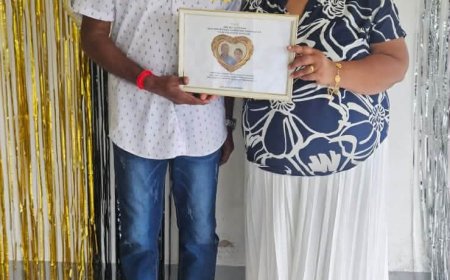 Gouden huwelijk echtpaar Isrie-Ramanand in Jarikaba