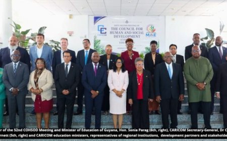 Caricom-onderwijsministers bijeen in Guyana voor de 52e COHSOD-vergadering