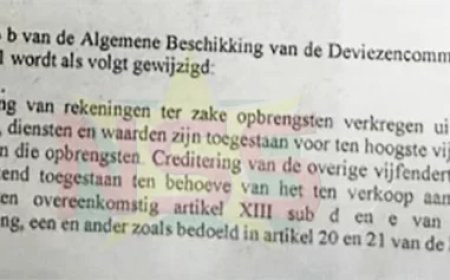 Nieuwe retentieregeling: 35% goudexportopbrengsten rechtstreeks naar CBvS