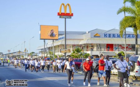 Verkeersveiligheidsmaand van start met bewustwordingswandeling in Paramaribo