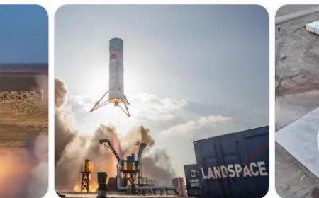 CHINESE RAKET LANDT RECHTOP NA RUIMTEVLUCHT