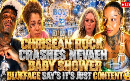 Nevaeh trekt mes nadat Blueface Chrisean Rock naar babyshower meeneemt