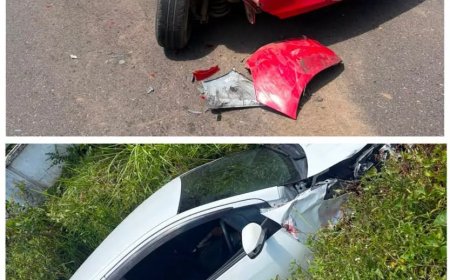Onoplettendheid leidt tot botsing twee Toyota Vitz’ op Kennedyweg