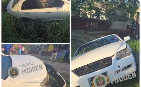 Automobilist belandt in sloot na botsing tegen EBS-mast