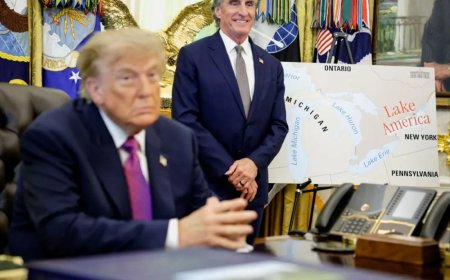 Na Golf van Mexico wil Trump Ontariomeer op grens met Canada omdopen tot ‘Amerikameer’
