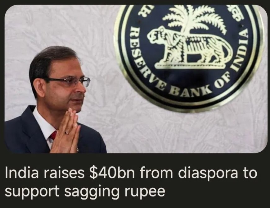 India haalt 40 miljard dollar op bij de diaspora om zwakke roepie te ondersteunen.
