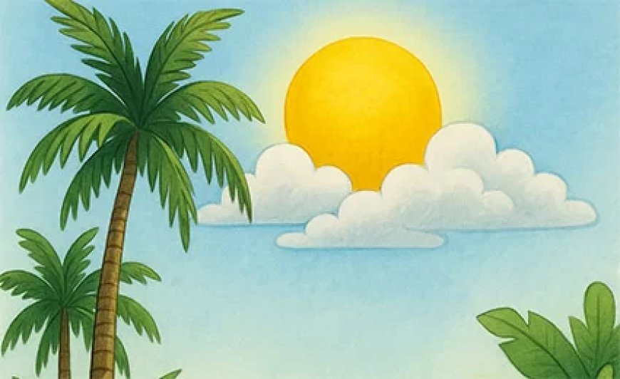 Maandag zonnig en droog, gevoelstemperatuur tot 41 graden