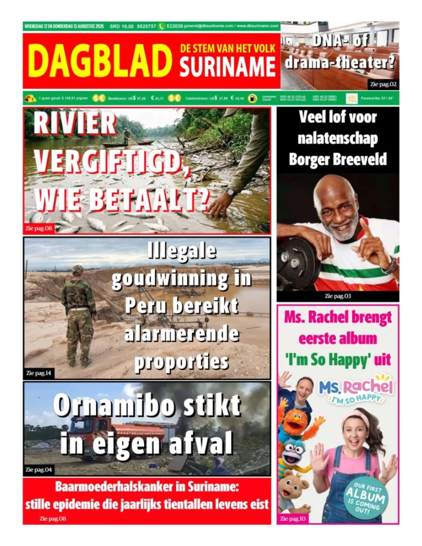 Dagblad Suriname, woensdag 12 augustus 2026