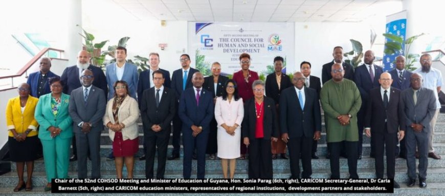 Caricom-onderwijsministers bijeen in Guyana voor de 52e COHSOD-vergadering