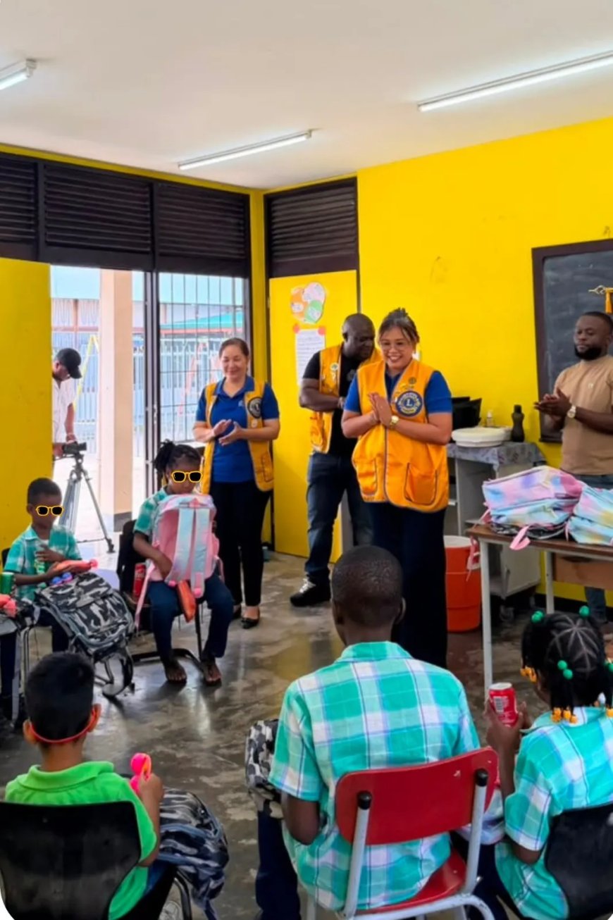 Lions Club Paramaribo West ondersteunt leerlingen Louis Brailleschool