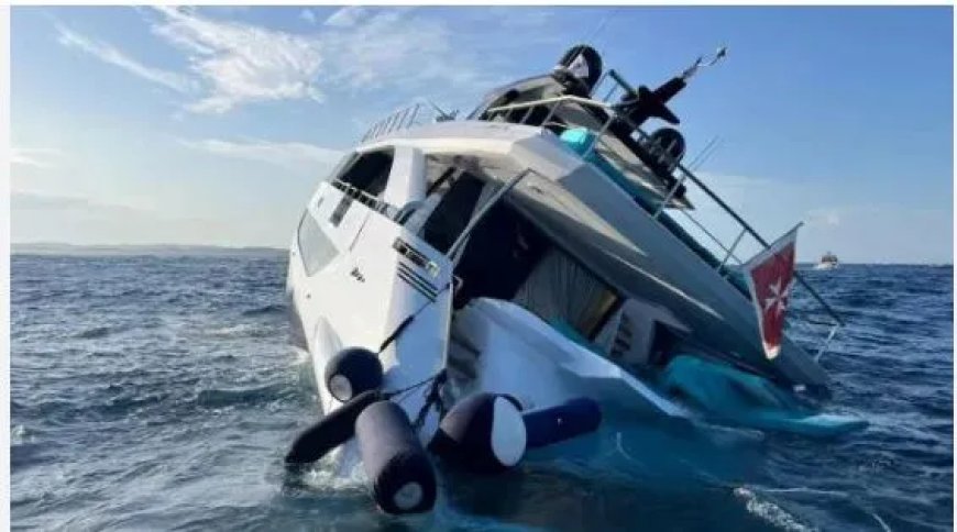   Beelden -Luxe jacht van $9,1 miljoen zinkt amper vier dagen na levering