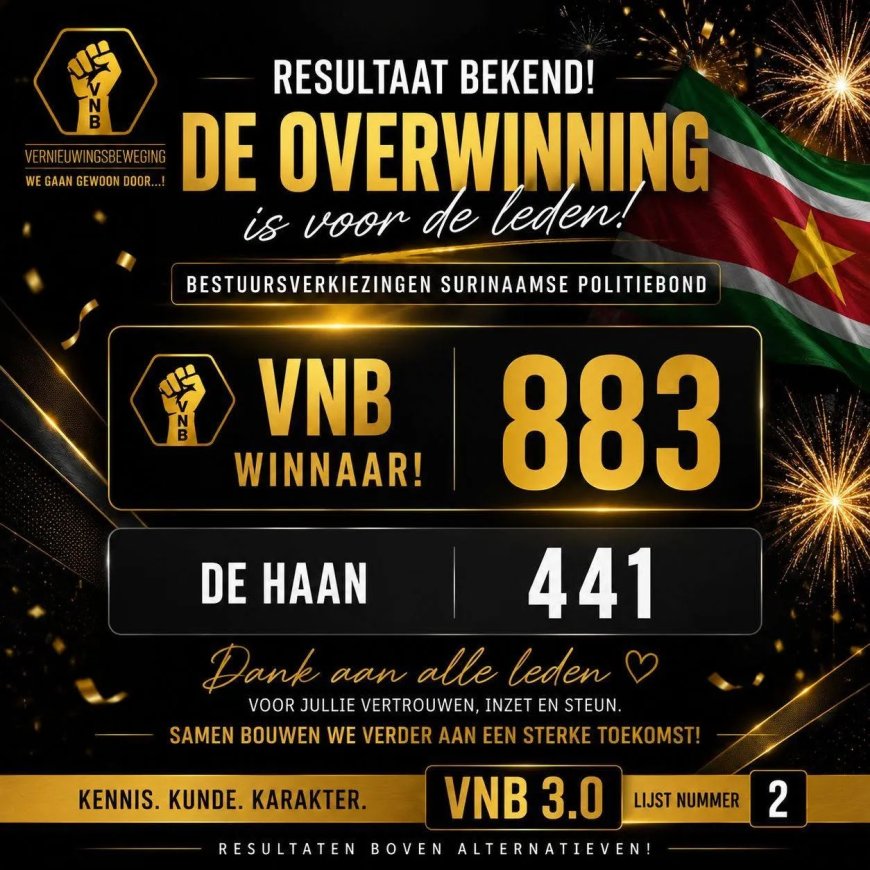 Nieuw leiding Surinaamse Politiebond bekend na verkiezingen