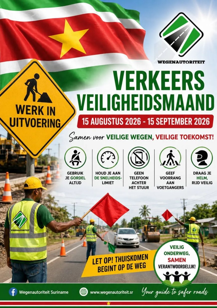 Verkeersveiligheidsmaand van start in Suriname