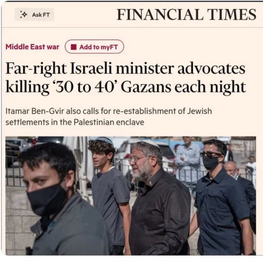 Ben Gvir pleit voor tientallen doden per nacht in Gaza: waarom blijft grote westerse ophef ui