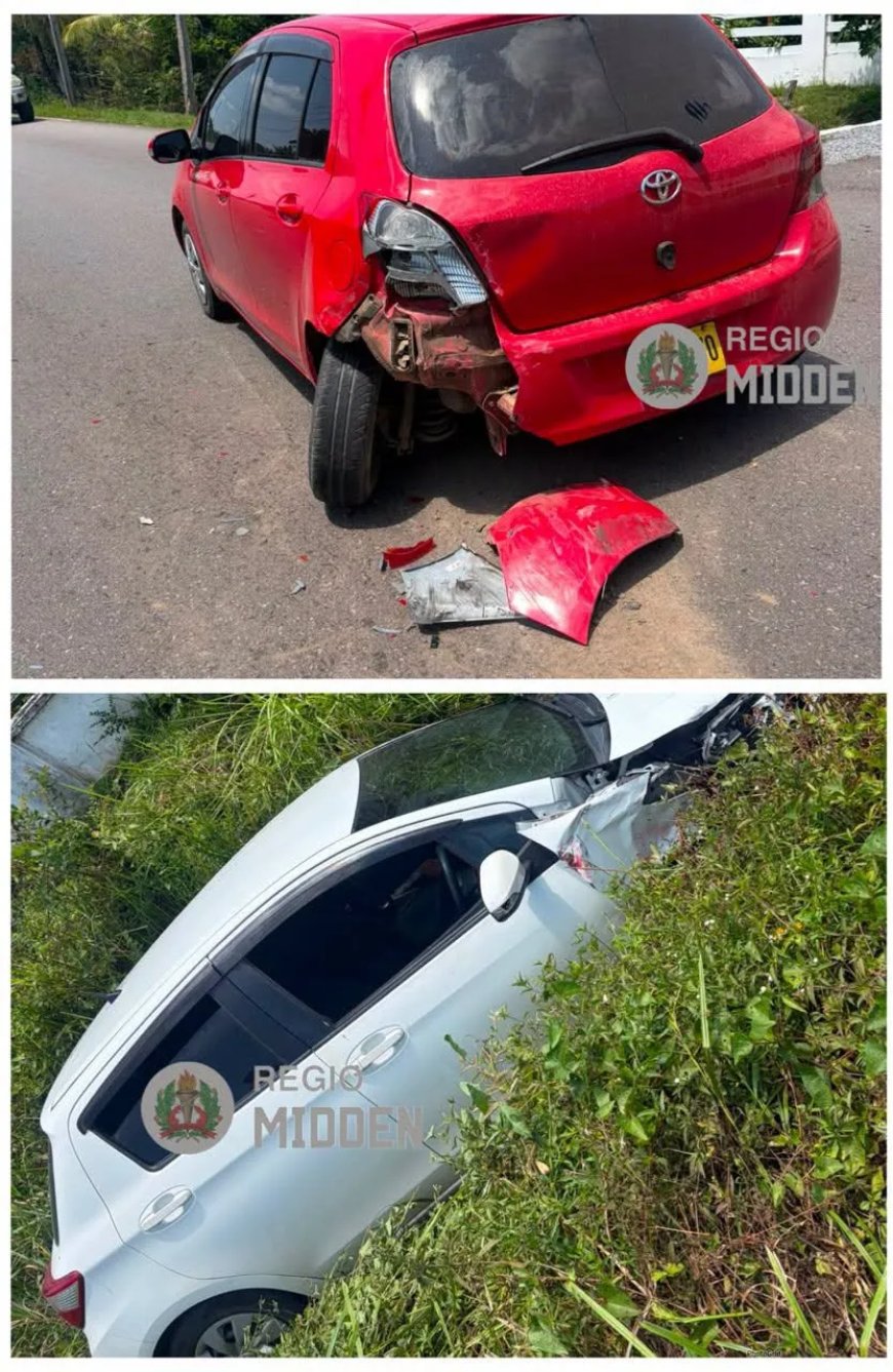 Onoplettendheid leidt tot botsing twee Toyota Vitz’ op Kennedyweg