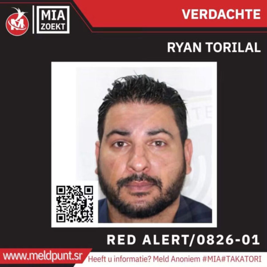 MIA zoekt Ryan Torilal na opsporingsbevel PG