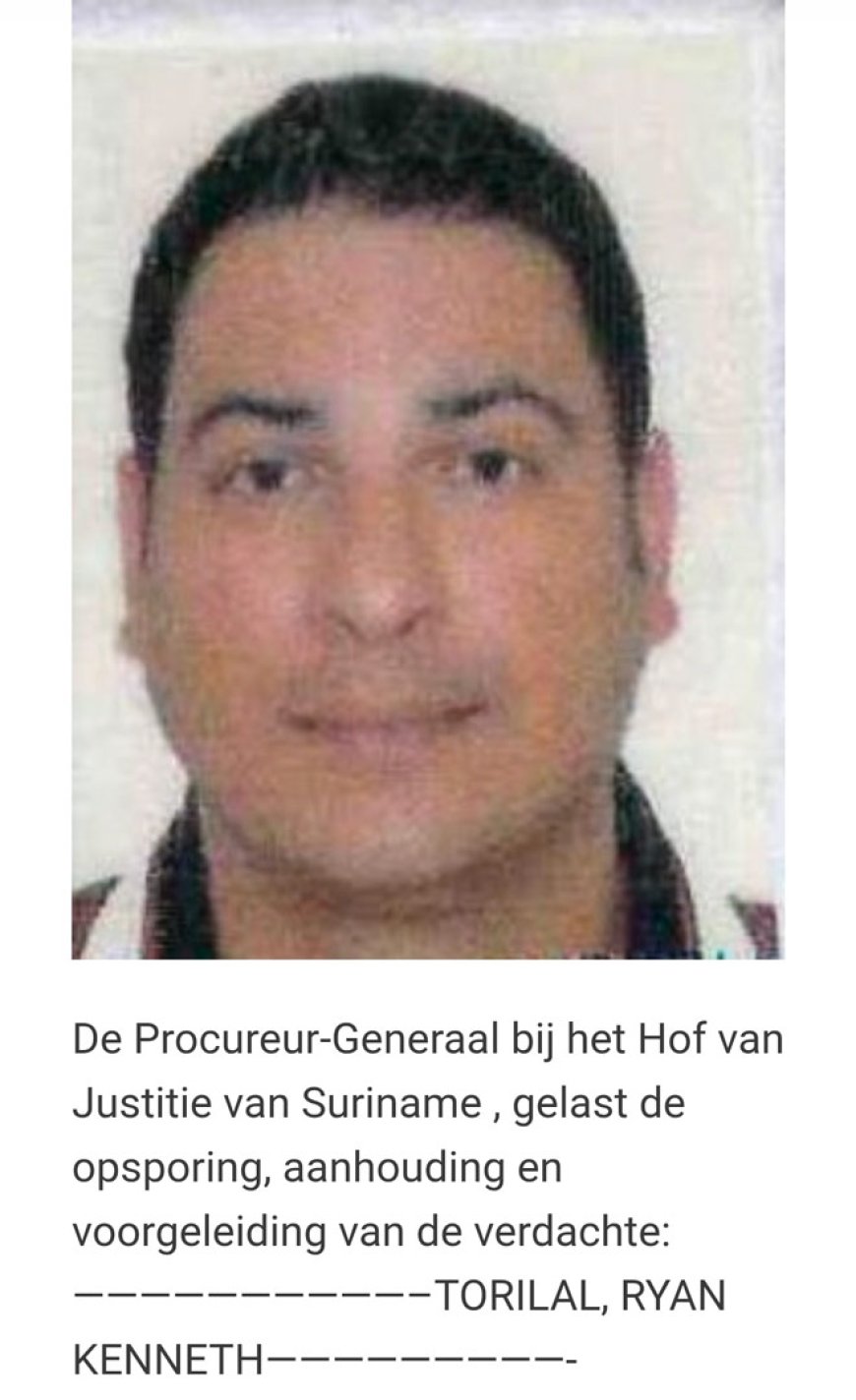 Politie zoekt Ryan Torilal in verband met ernstige strafbare feiten