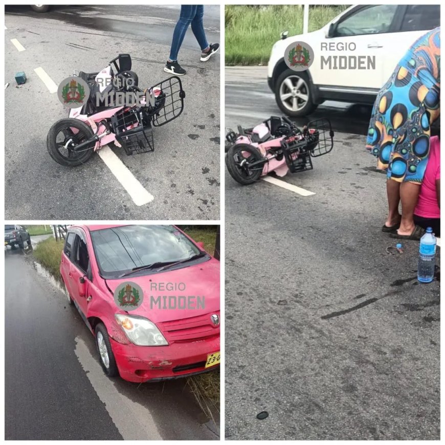 E-bikester gewond na botsing met twee auto’s op Tout Lui Fautkanaalweg