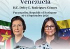Venezolaanse president Delcy Rodríguez bezoekt Suriname
