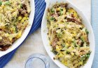 Gezonde ovenschotel met tonijn, maïs en pasta