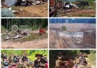 Illegale goudkampen Sarakreekgebied ontruimd; vier verdachten aangehouden, vuurwapens in besl