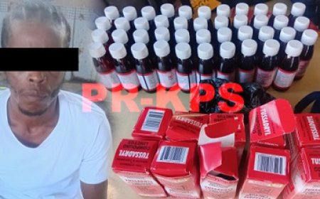 Guyanees aangehouden bij Burnside met 53 flessen hoestdrank