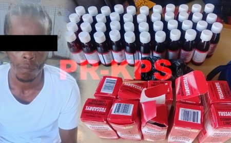 Guyanees opgesloten wegens smokkel Tussadryl-hoestdrank